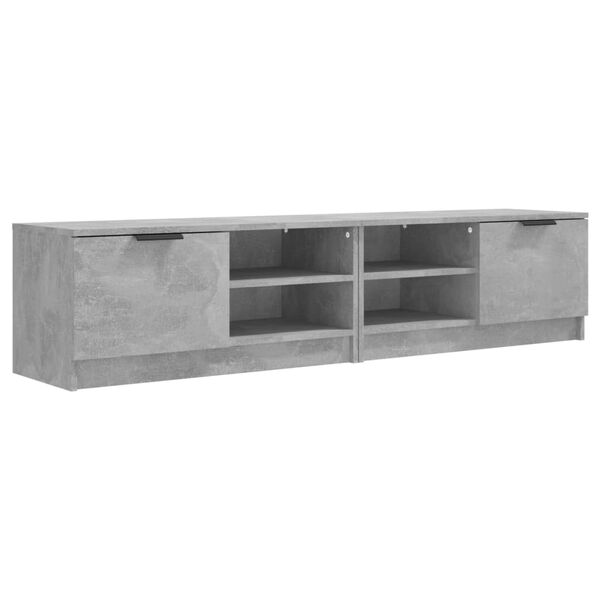 vidaXL Mueble de TV 2 pzas madera contrachapada hormigón 80x35x36,5 cm