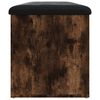 vidaXL Banco almacenaje madera ingenier&iacute;a roble ahumado 102x42x45 cm