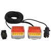 vidaXL Luces de remolque 2 uds bombilla LED roja 10,5x7,5x10 cm 12V
