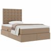 vidaXL Cama con almacenamiento Capuchino 120 x 190 cm Cuero sintético