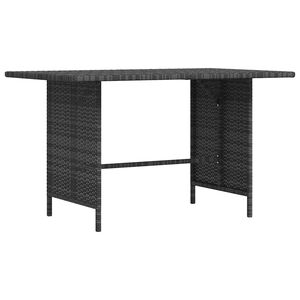 vidaXL Mesa de jard&iacute;n de rat&aacute;n sint&eacute;tico gris 110x70x65 cm
