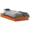 vidaXL Estructura de cama sin colch&oacute;n madera maciza marr&oacute;n 75x190 cm