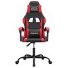 vidaXL Silla gaming cuero sintético negro y rojo