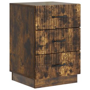 vidaXL Armario de Noche con caj&oacute;n Roble Ahumado 43 x 41 x 63,5 cm