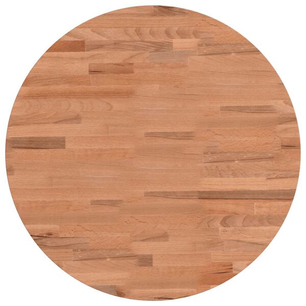 vidaXL Tablero redondo de madera maciza de haya &Oslash;50x4 cm