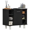 vidaXL Gabinete de Ba&ntilde;o con estante Roble Negro 60 x 32 x 54 cm