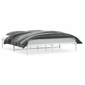 vidaXL Estructura de cama sin colch&oacute;n metal blanco 180x200 cm