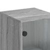 vidaXL Aparador con puertas de vidrio gris Sonoma 35x37x120 cm