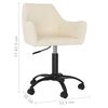 vidaXL Sillas de comedor giratorias 2 uds terciopelo crema