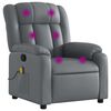 vidaXL Sill&oacute;n reclinable de masaje en piel sint&eacute;tica gris
