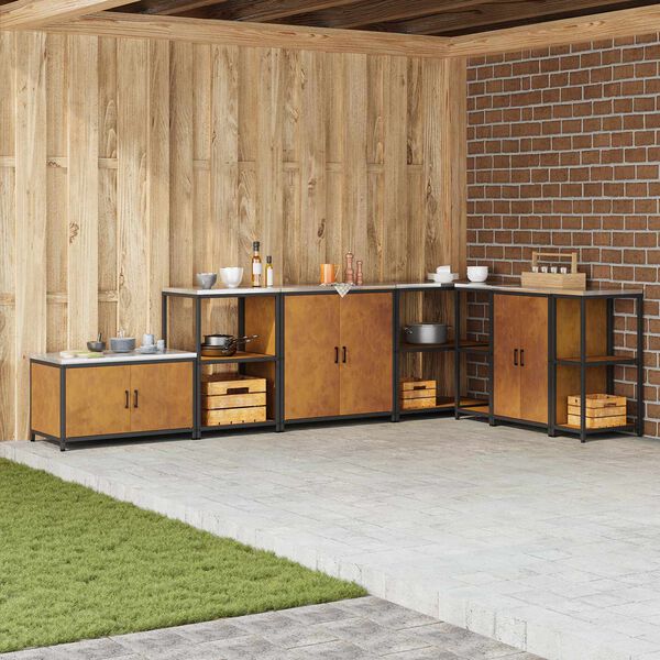 vidaXL Almacenamiento de cocina Oxidado 60 x 50 x 92 cm Acero