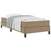 vidaXL Estructura de cama con colch&oacute;n Capuchino 100 x 200 cm tela
