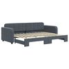 vidaXL Sof&aacute; cama nido terciopelo gris oscuro 80x200 cm