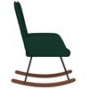 vidaXL Silla mecedora de terciopelo verde oscuro