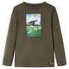 vidaXL Camiseta infantil con manga larga caqui 104