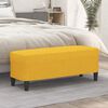 vidaXL Banco de tela amarillo 100x35x41 cm