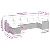 vidaXL Set sof&aacute;s de jard&iacute;n 7 piezas y cojines rat&aacute;n sint&eacute;tico beige