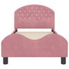 vidaXL Cama para niños con cabecero Rosa 80 x 160 cm Terciopelo