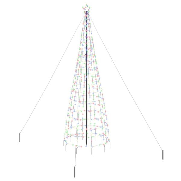 vidaXL &Aacute;rbol de Navidad LED con estacas de tierra Multicolor 400 cm