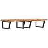 vidaXL Estante de lavabo de pared acero y madera maciza de acacia