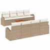 vidaXL Conjunto de sof&aacute;s de jard&iacute;n 9 uds. Beige rat&aacute;n sint&eacute;tico