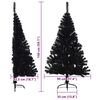 vidaXL &Aacute;rbol de Navidad Artificial Preiluminado Negro 150 cm PVC