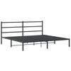 vidaXL Estructura cama sin colch&oacute;n con cabecero metal negro 200x200 cm