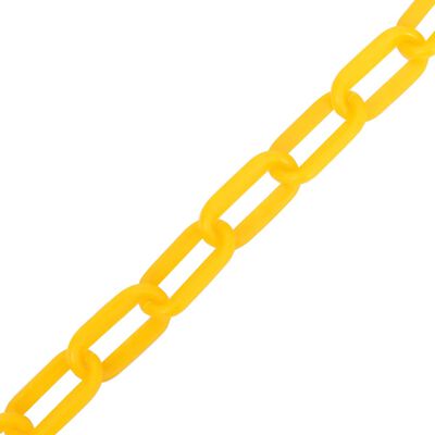 vidaXL Cadena de advertencia plástico amarillo 100 m Ø8 mm