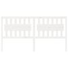 vidaXL Cabecero de cama madera maciza de pino blanco 185,5x4x100 cm