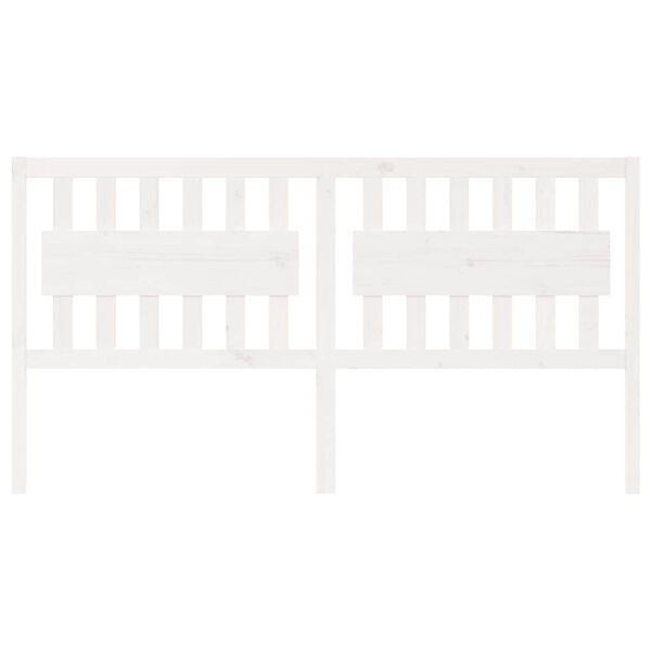 vidaXL Cabecero de cama madera maciza de pino blanco 185,5x4x100 cm