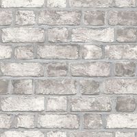 Noordwand Papel de pared Homestyle Brick Wall gris y blanco crudo