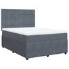 vidaXL Cama box spring con colch&oacute;n terciopelo gris oscuro 140x190 cm
