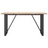 vidaXL Mesa de comedor marco O madera maciza pino acero 140x80x75,5 cm
