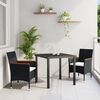 vidaXL Conjunto de Comedor de Jard&iacute;n 5 pcs Gris rat&aacute;n sint&eacute;tico
