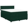 vidaXL Cama box spring con colch&oacute;n terciopelo verde oscuro 140x200 cm