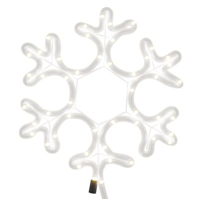 vidaXL Figura de Navidad de copo de nieve con LED 3 piezas 27x27 cm