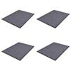 vidaXL Felpudos de PVC 4 unidades gris 90x60 cm
