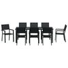 vidaXL Conjunto de Comedor de Jard&iacute;n 9 pcs Negro