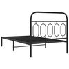 vidaXL Estructura cama sin colchón con cabecero metal negro 100x200 cm