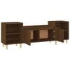 vidaXL Mueble para TV madera contrachapada marr&oacute;n roble 160x35x55 cm