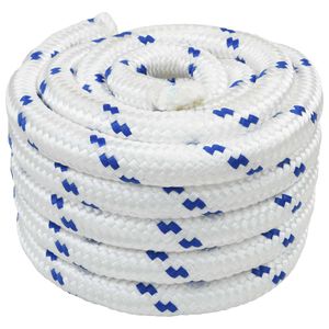vidaXL Cuerda para barco 3 mm 5 m Blanco y Azul PP
