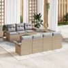 vidaXL Conjunto de sofás de jardín 8 pcs Beige y Gris Claro