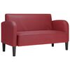 vidaXL Sof&aacute; Loveseat rojo vino 110 cm cuero sint&eacute;tica