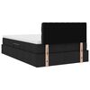 vidaXL Cama con almacenamiento y colch&oacute;n Negro 120 x 190 cm