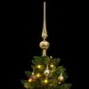 vidaXL &Aacute;rbol de Navidad artificial con bisagras 150 LED y bolas 150 cm
