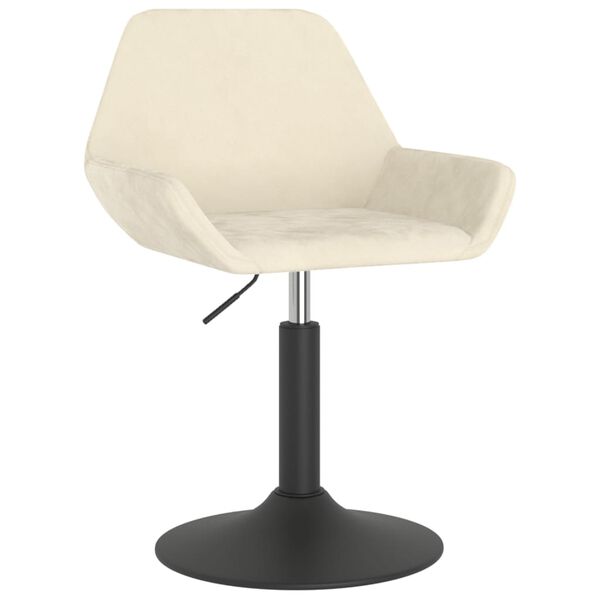 vidaXL Taburete de cocina de terciopelo color crema