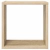 vidaXL Estantes cubo de pared 6 unidades roble Sonoma 30x15x30 cm