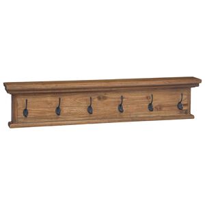 vidaXL Perchero montado en pared Natural 100 x 10 x 20 cm