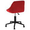 vidaXL Silla de oficina giratoria de terciopelo rojo tinto