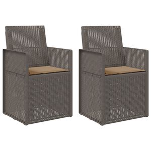 vidaXL Sillas de comedor de jard&iacute;n 2 uds. Gris Claro y Taupe PP